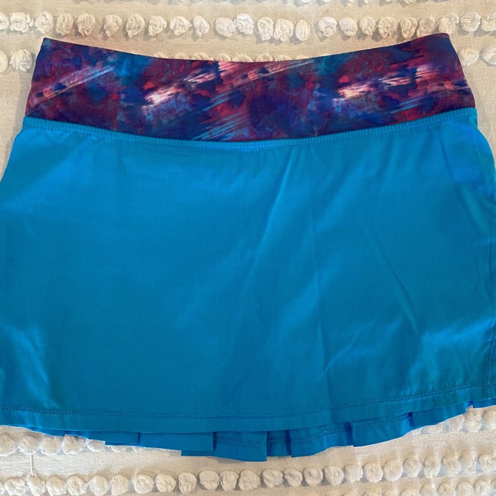 Ivivva By Lululemon Set The Pace Blue Skirt